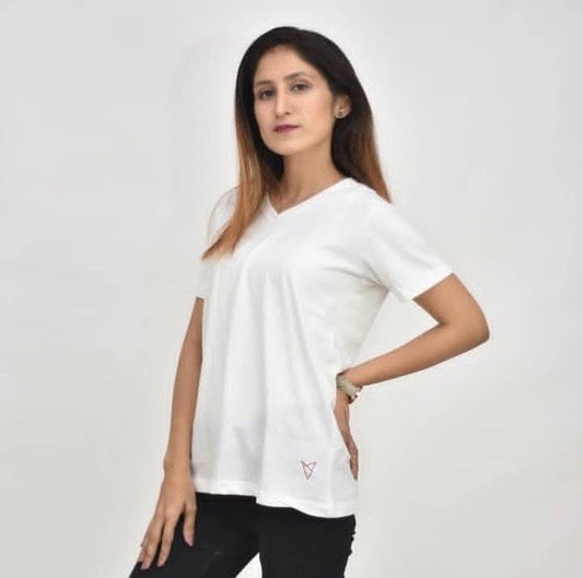 V-NECK T-SHIRT FOR WOMEN'S